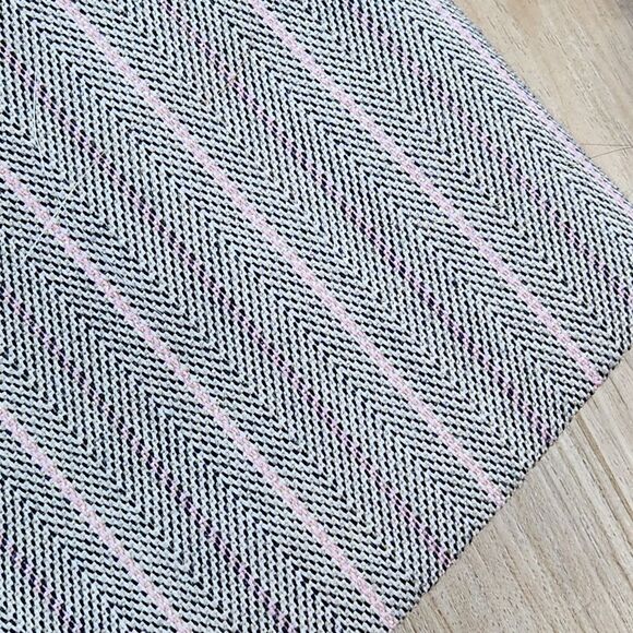 🐞Signature by Larry Levine Gray & Pink Pinstripe Blazer Size 10 - Picture 13 of 15